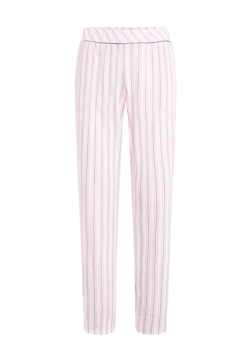 Gestreifte Baumwoll-Pyjamahose mit Taschen