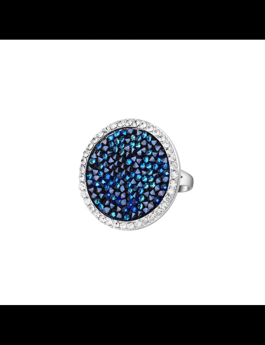 Funkelnder blauer Kristall Cocktailring
