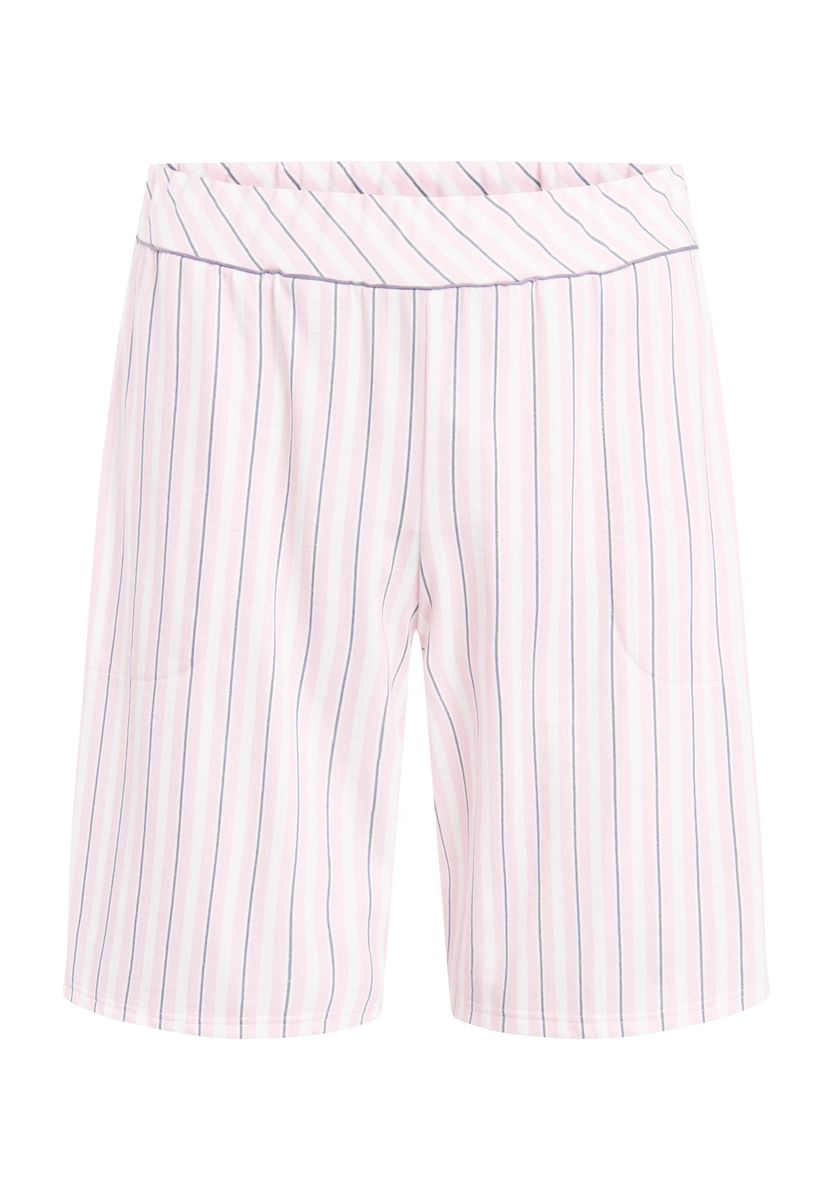 Gestreifte Baumwoll-Loungeshorts mit Taschen