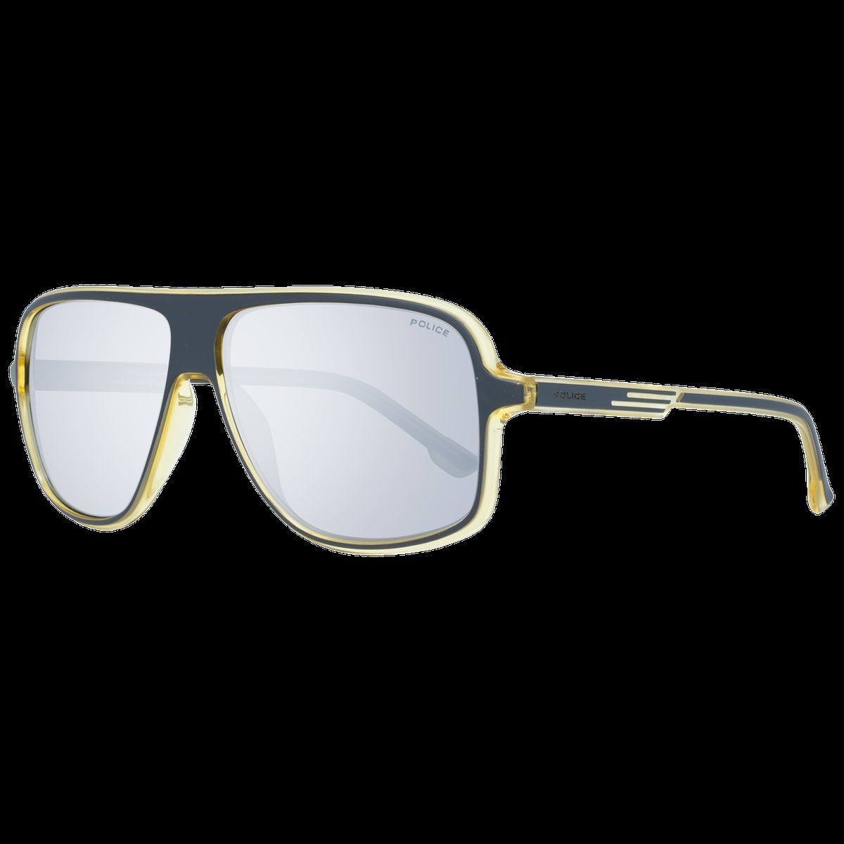 Pilotenbrille mit silber verspiegelten Gläsern
