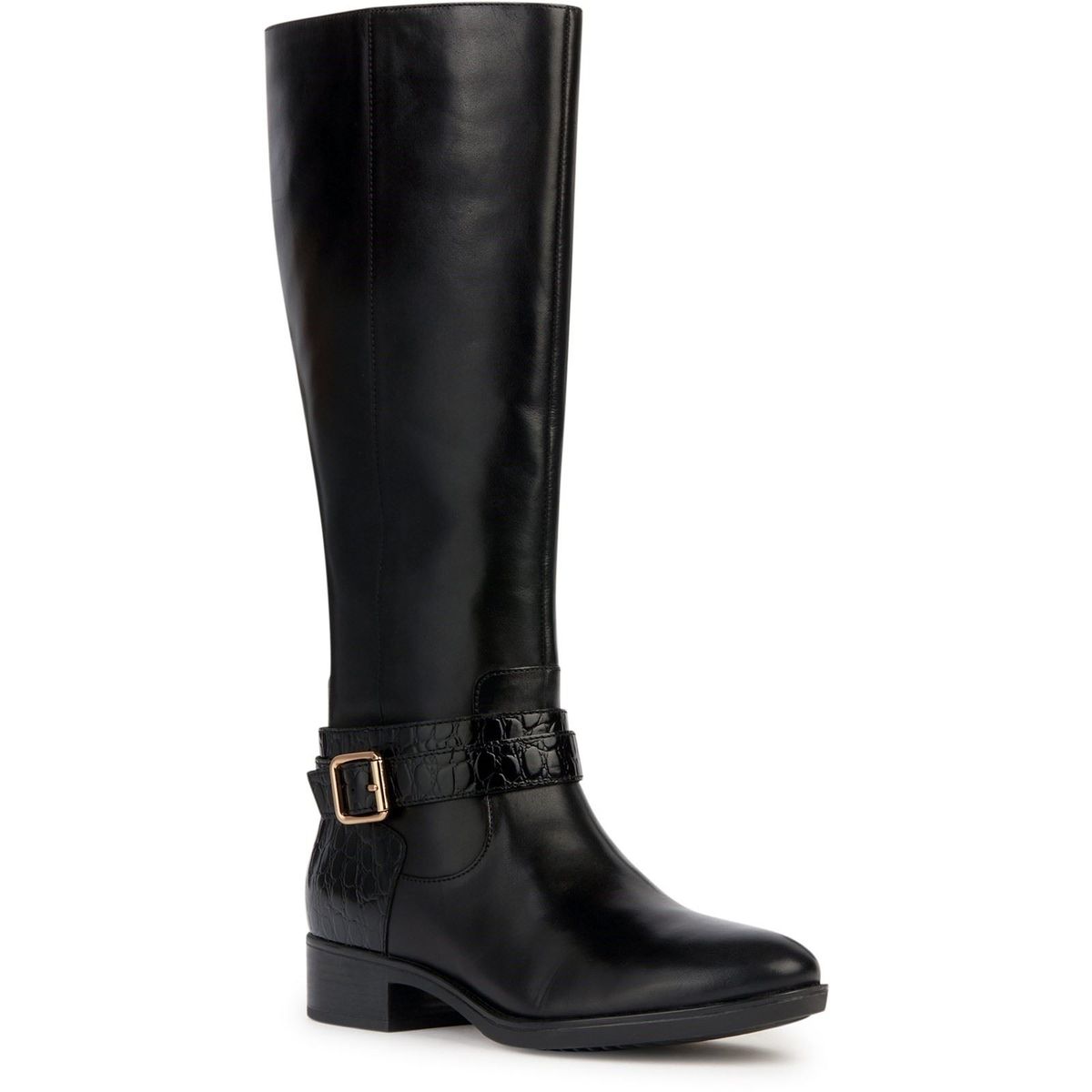 Geox D Felicity Leder Women's Schwarz Stiefel