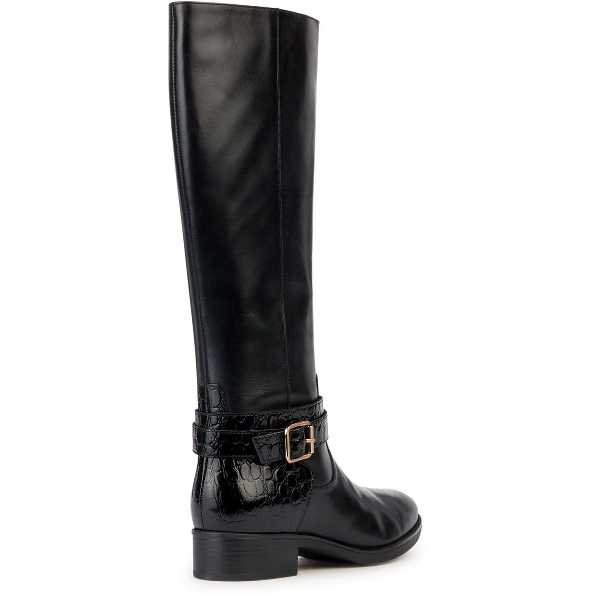 Klassische Lederstiefel mit Schnalle