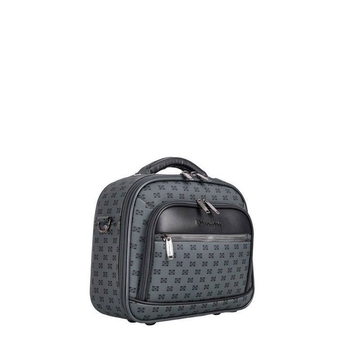 Graue Reisekosmetiktasche mit Griff
