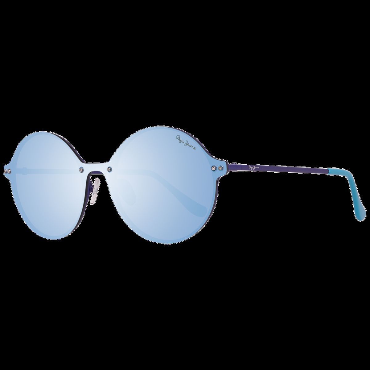 Runde Blaue Verspiegelte Sonnenbrille