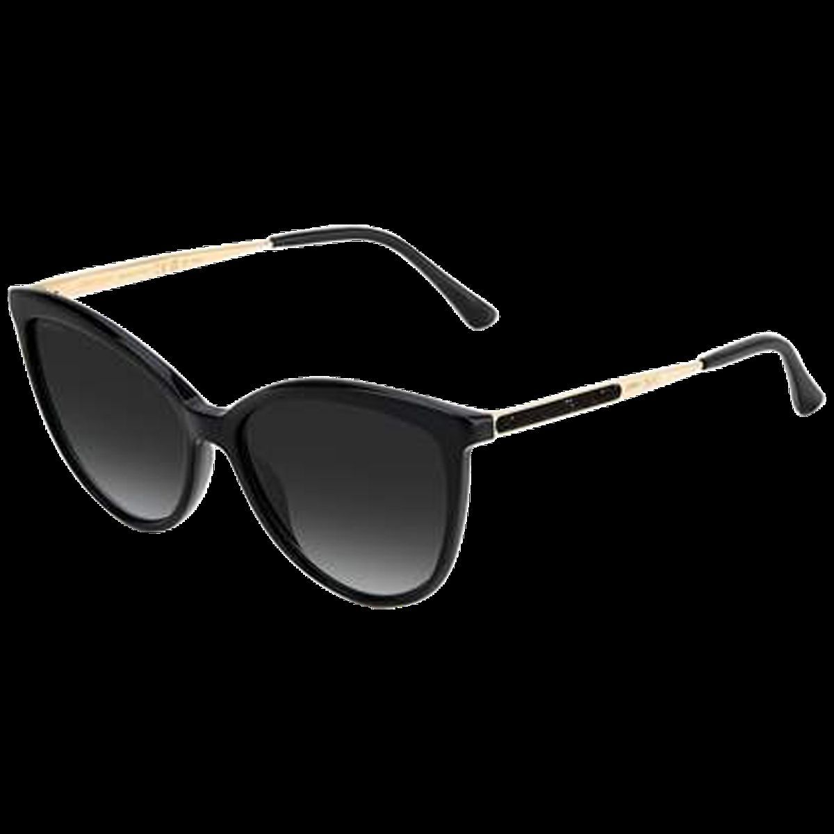 Cat-Eye Sonnenbrille mit goldenen Bügeln