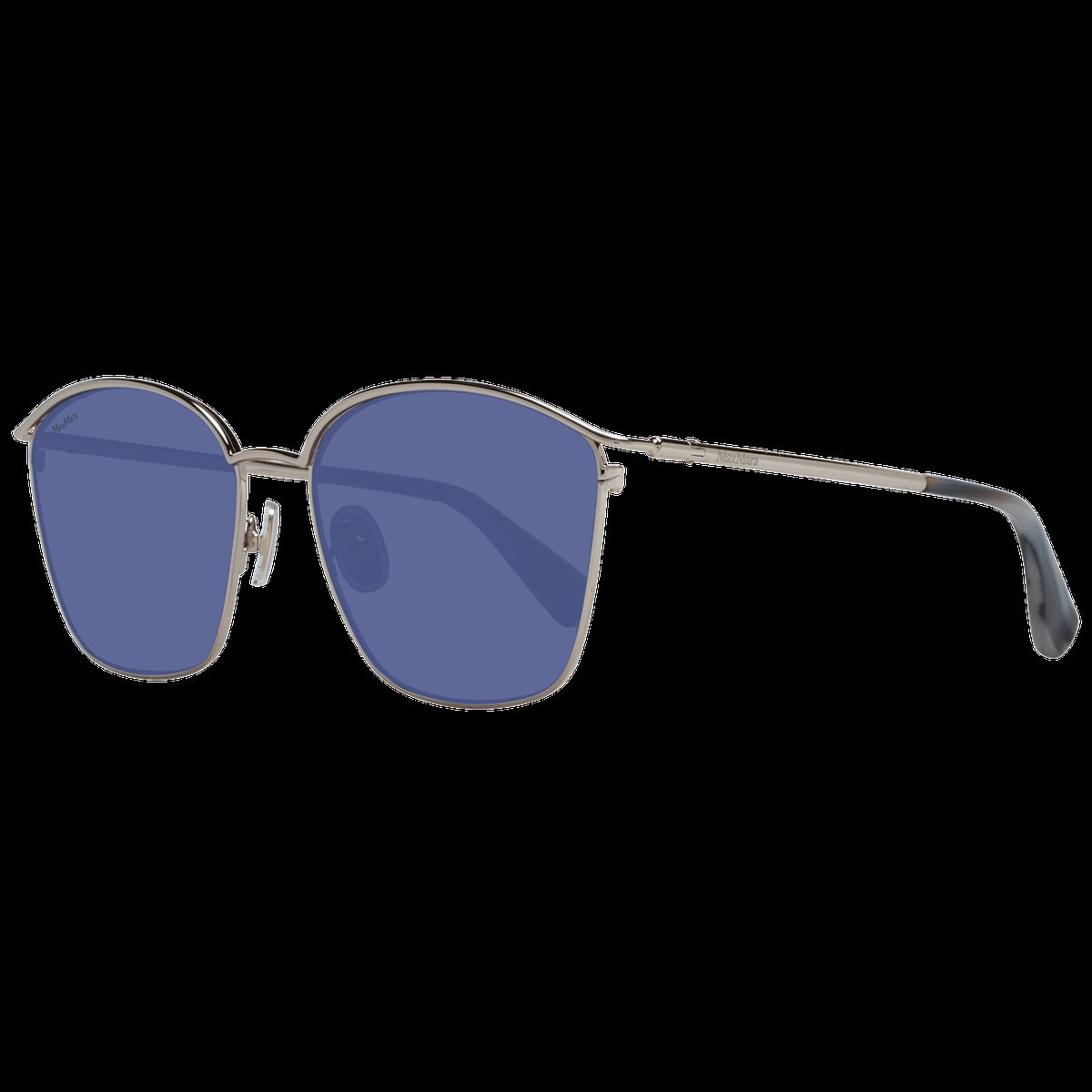Quadratische Sonnenbrille mit blauen Gläsern
