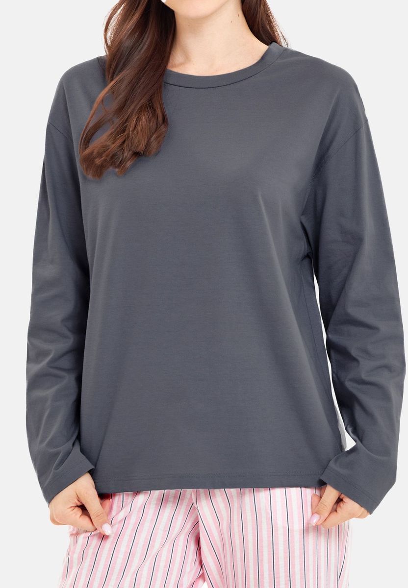 Langarmshirt mit lockerer Passform