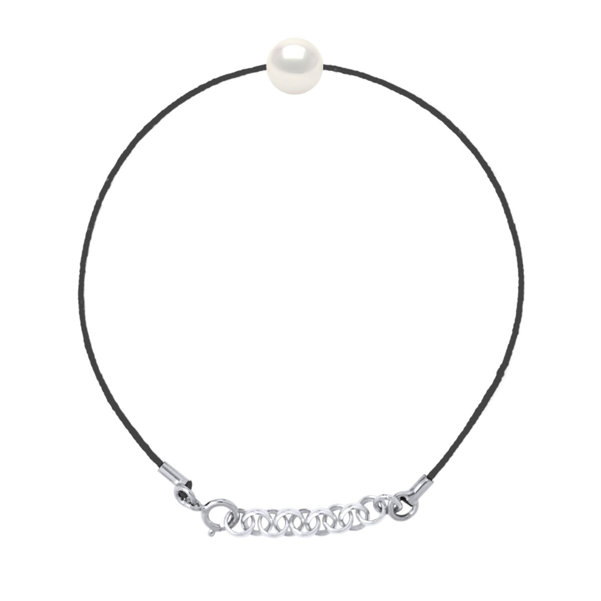Perlenarmband mit Silberkette