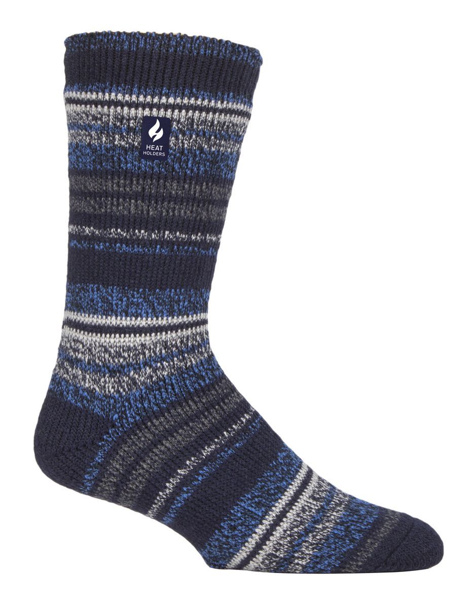 Wärmehalter - Extra dicke Herren-Thermosocken für den Winter | Warme flauschige Fleece-Isoliersocken | Geschenke für Männer - Navy (Bari)