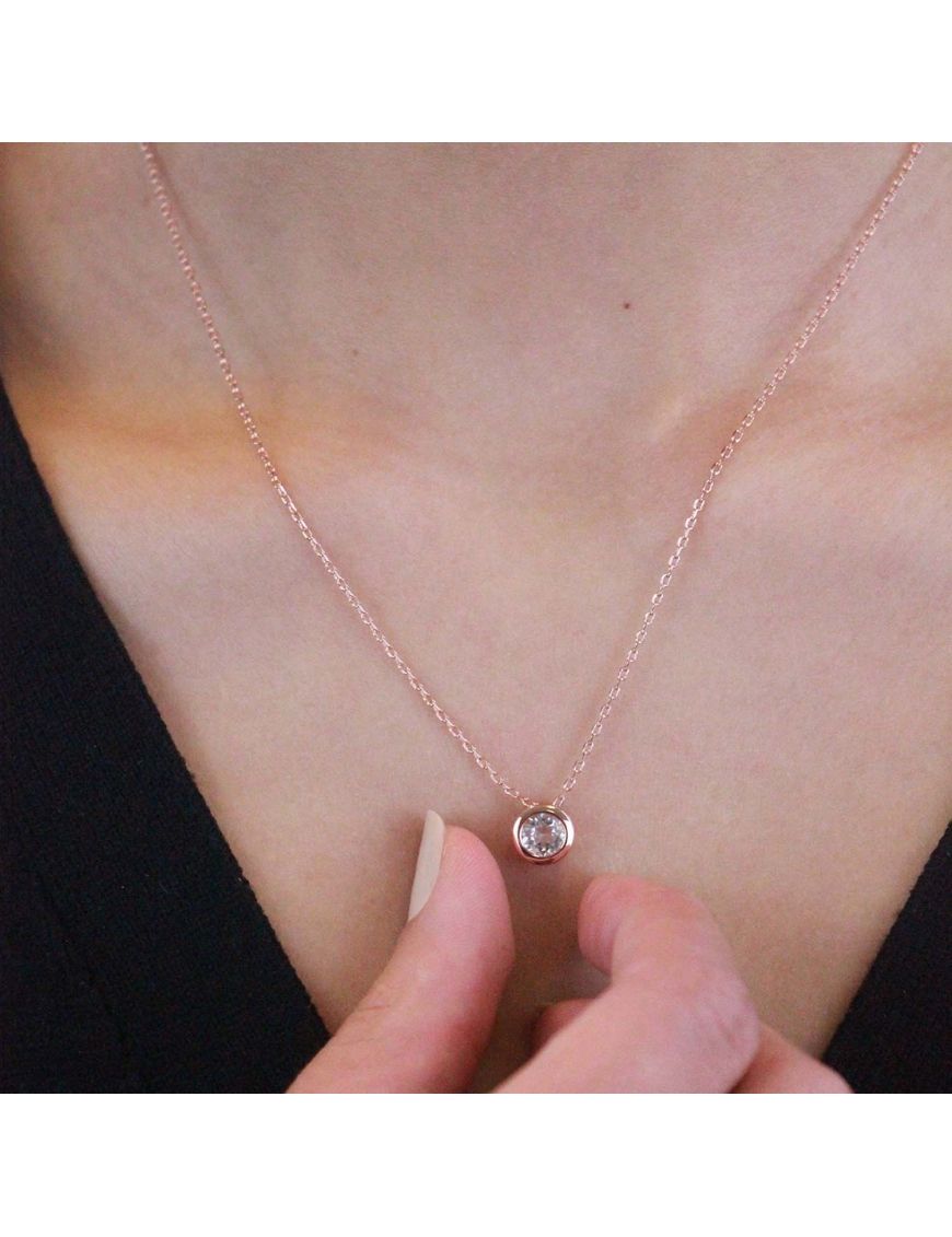 Eleganter Roségold Kristall Anhänger