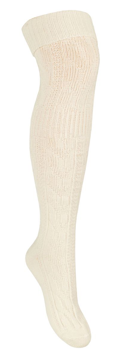 Overknee-Wollsocken für Damen | Steven | Winterwarme dicke lange Socken Ecru