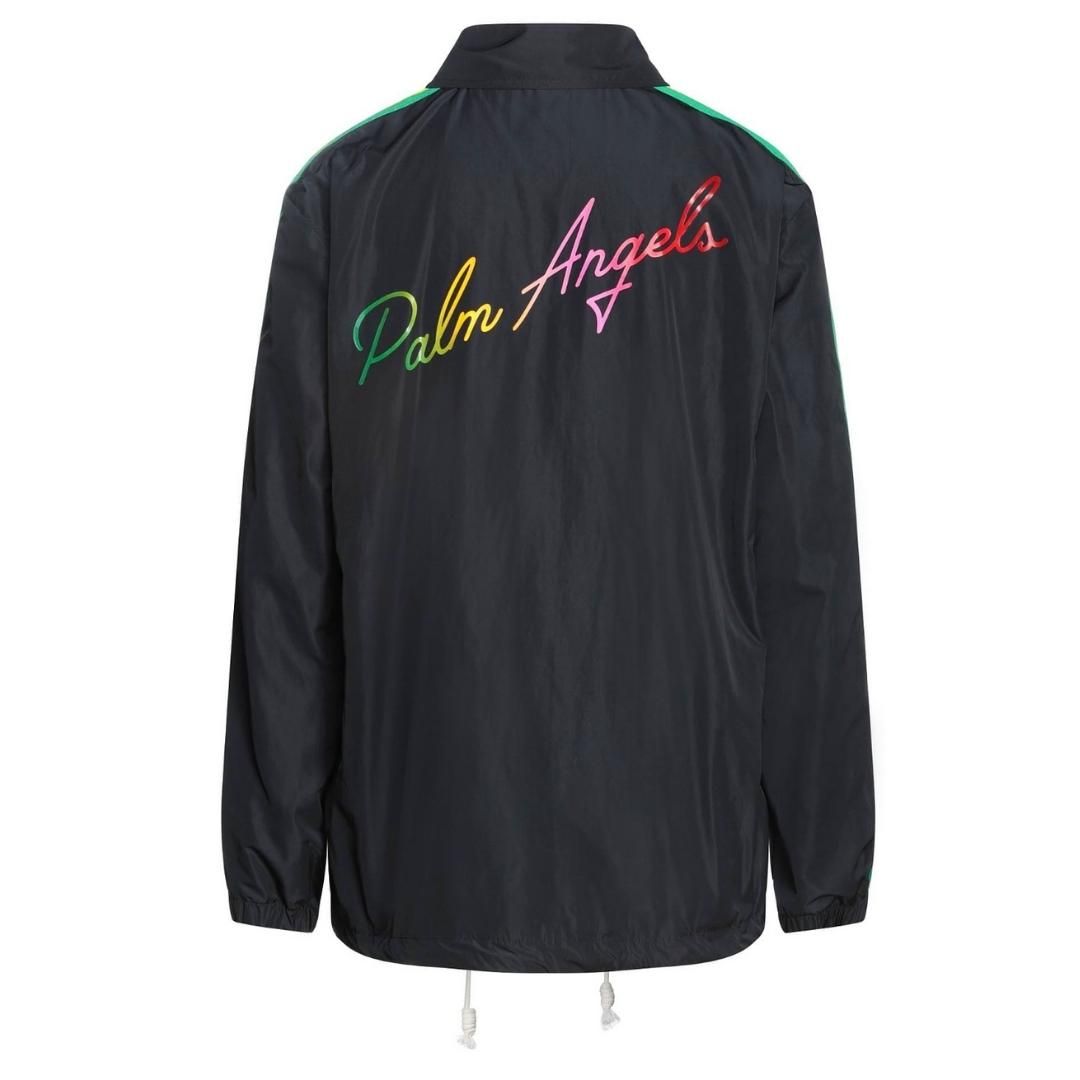 Coach-Jacke mit Logo-Print und Streifen