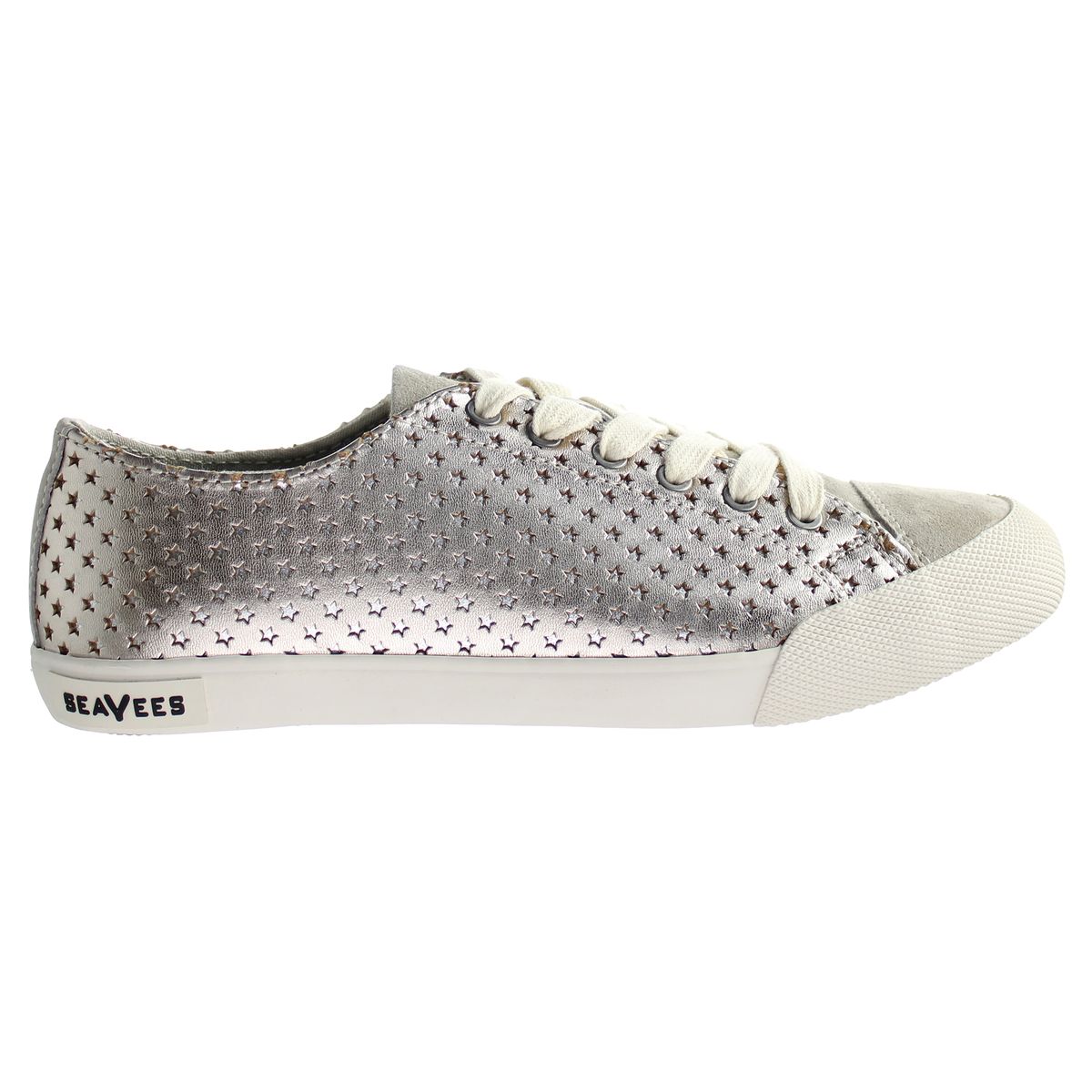 Metallic Sneaker mit Sternenmuster