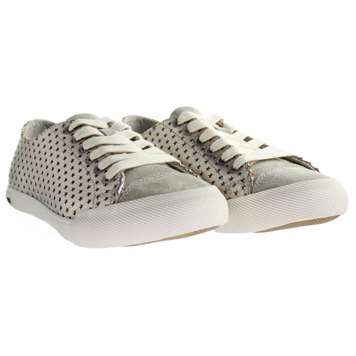 Low-Top Sneaker mit Sternperforation