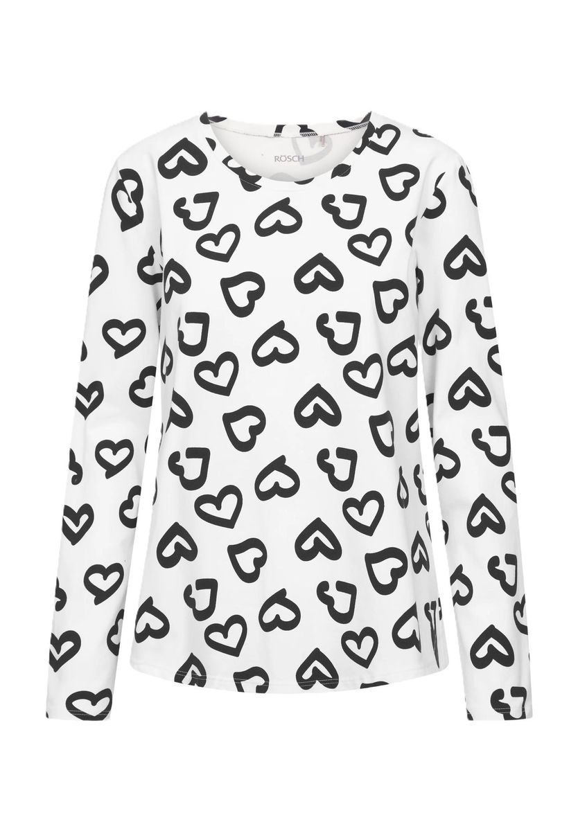 Langarmshirt mit Herzmuster