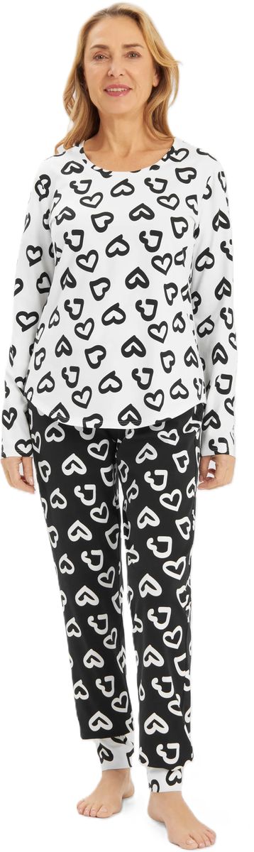 Langarmshirt mit Herzmuster