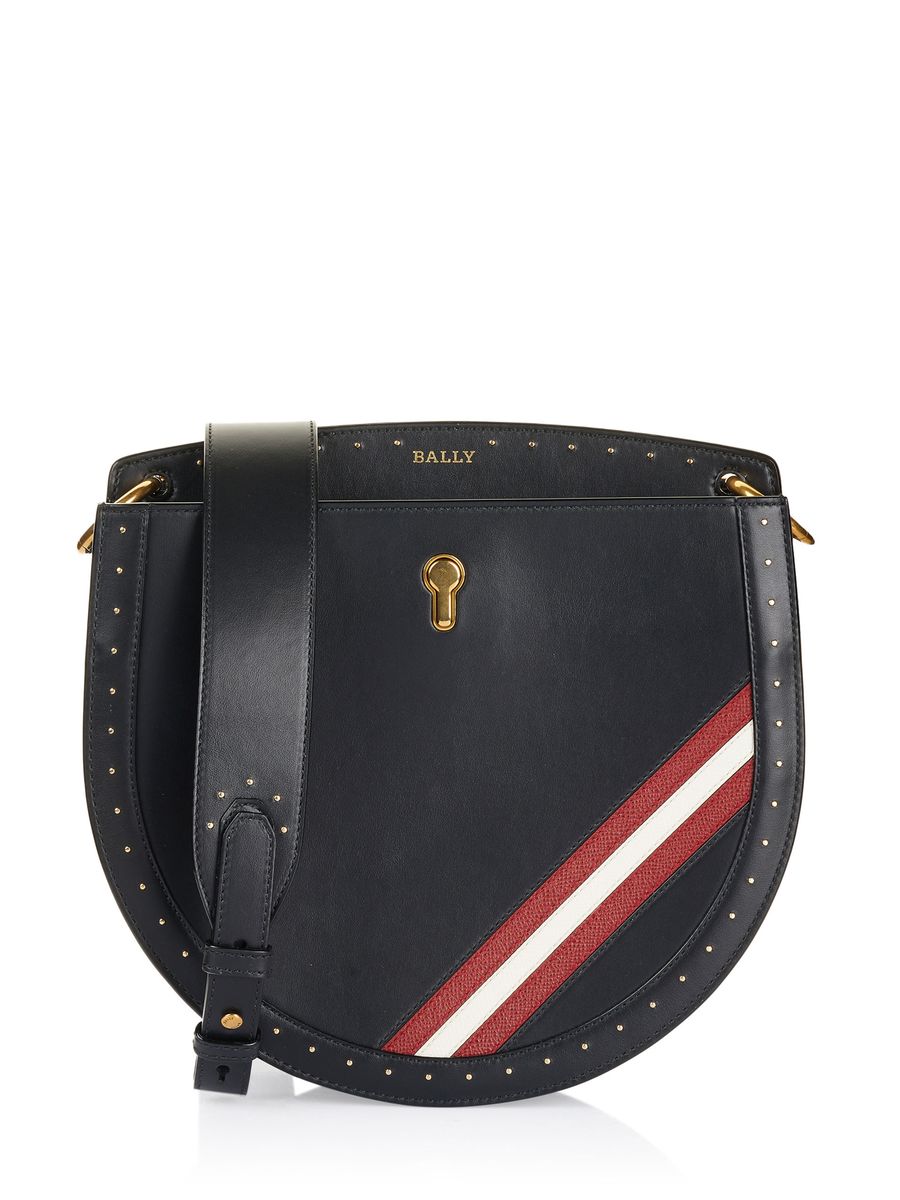 Ledersatteltasche mit Streifendetail