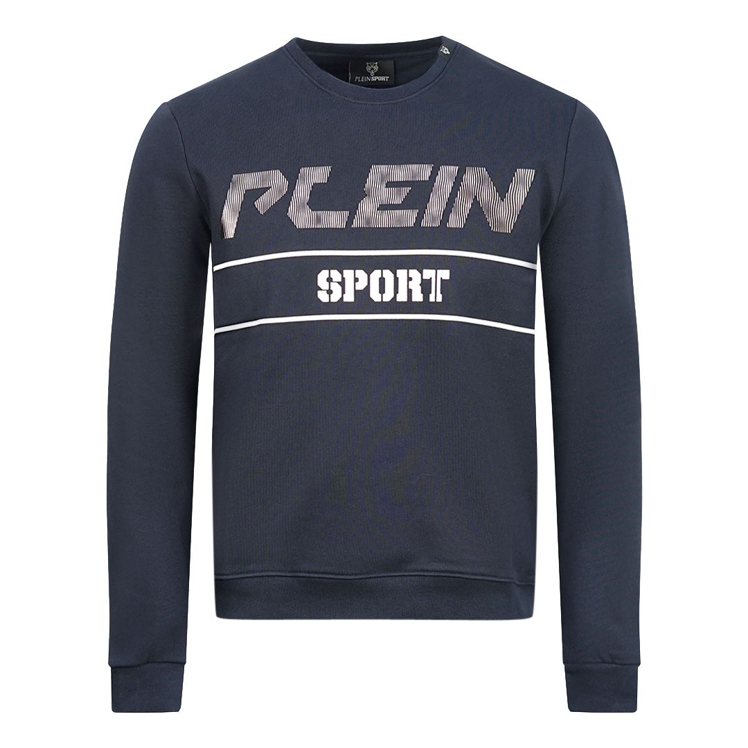 Marineblauer Pullover mit Logo