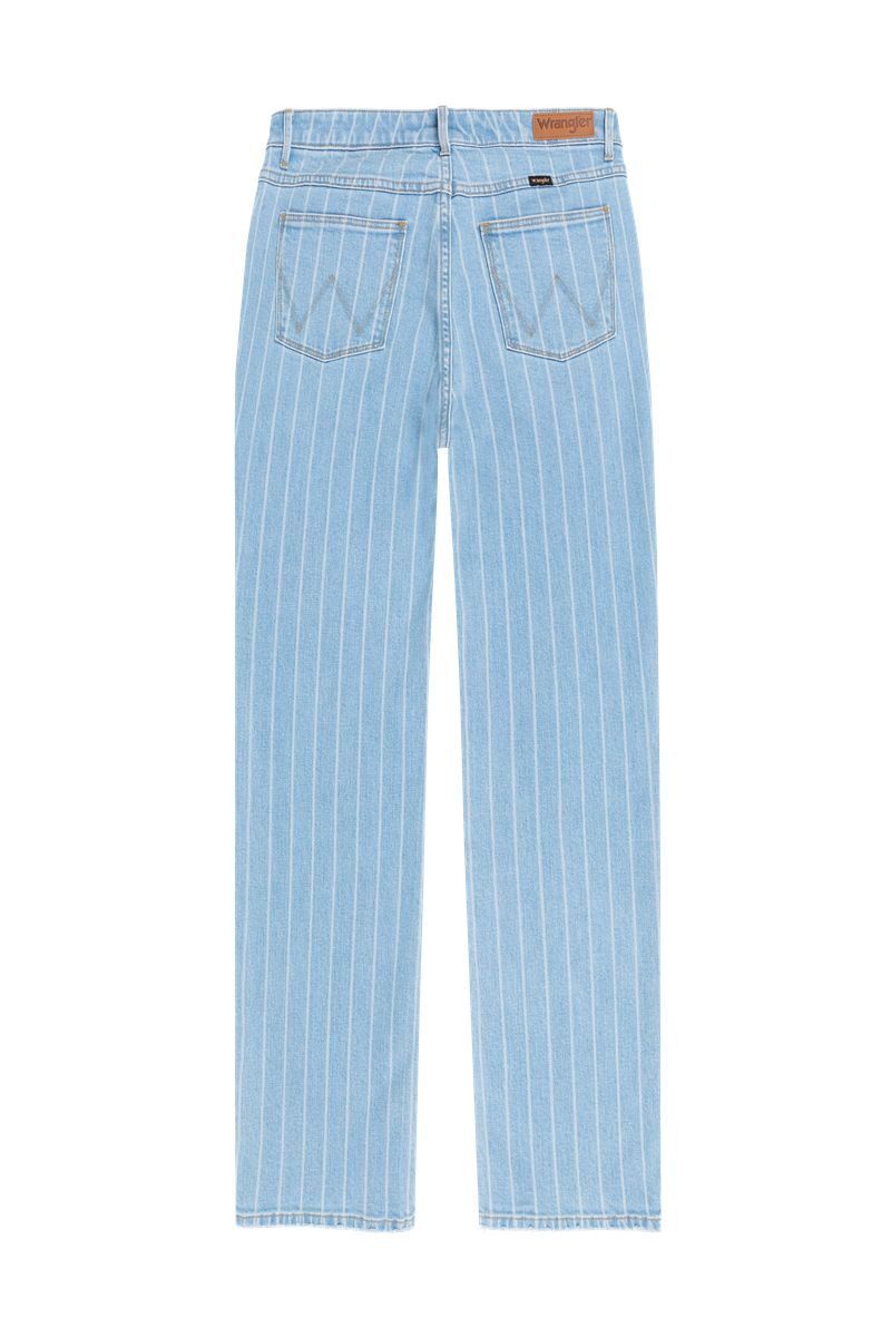 Gerade Verkürzte Gestreifte Jeans