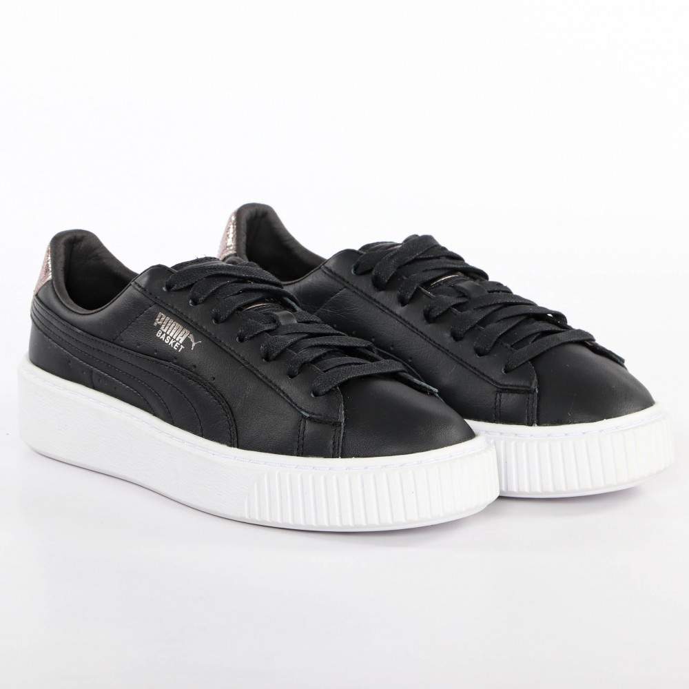 Plateau-Leder-Basket-Sneakers