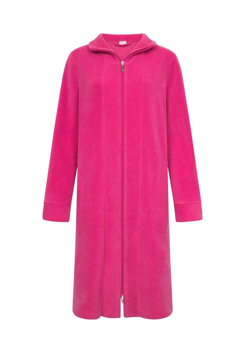 Fleece Bademantel mit Reißverschluss