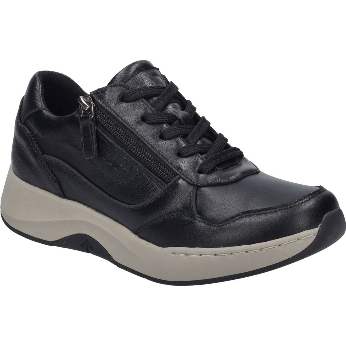 Damen Leder Komfort Sneaker mit Reißverschluss