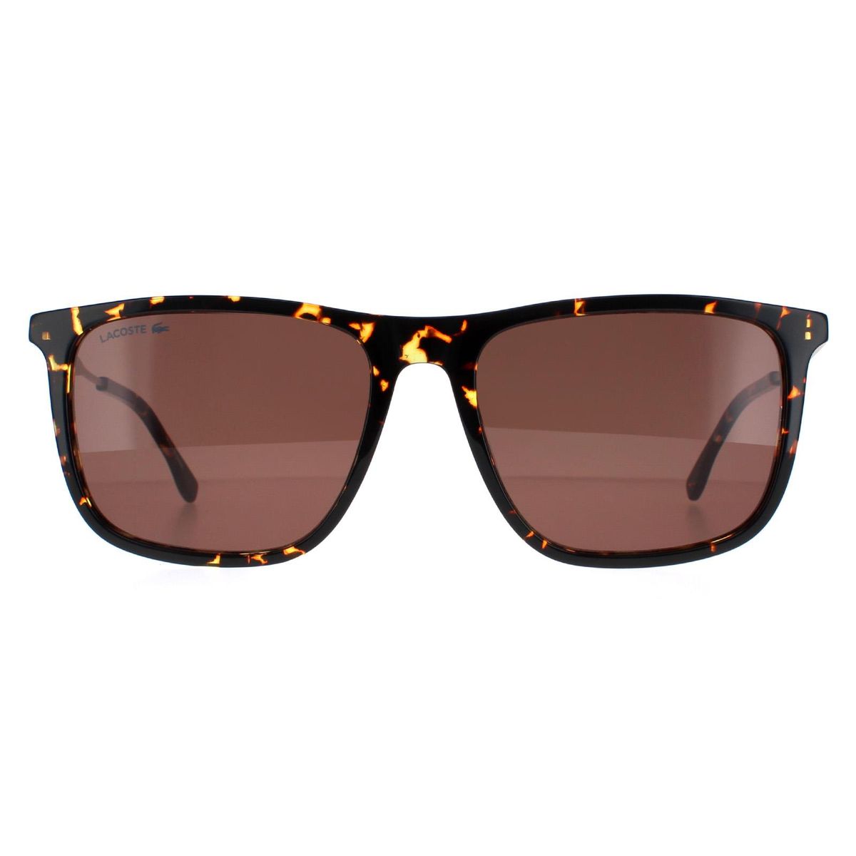 Quadratische Sonnenbrille mit Havana-Muster