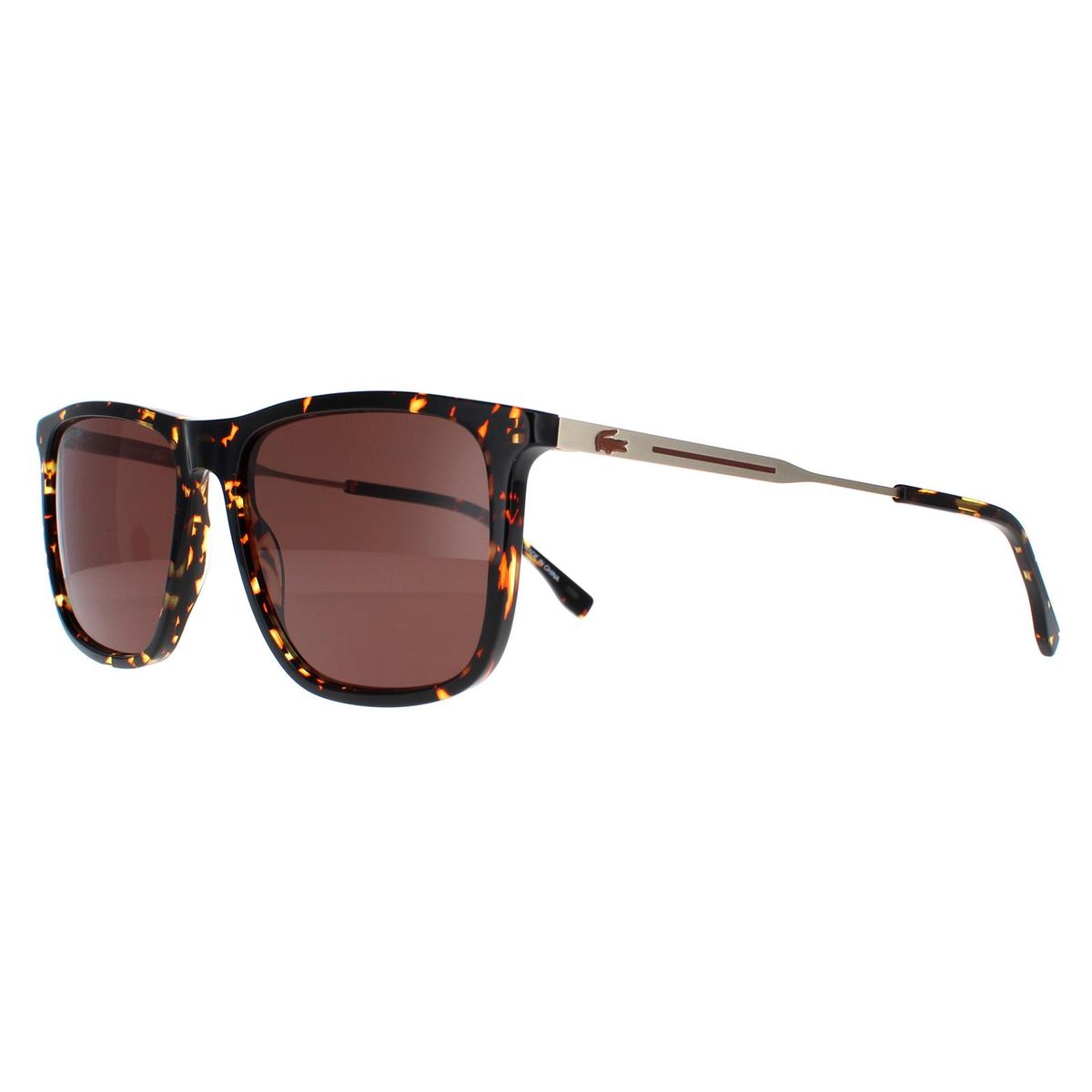 Elegante quadratische Havanna Sonnenbrille