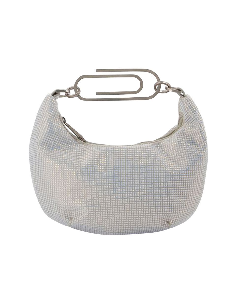 Hobo-Tasche mit Strassverzierungen