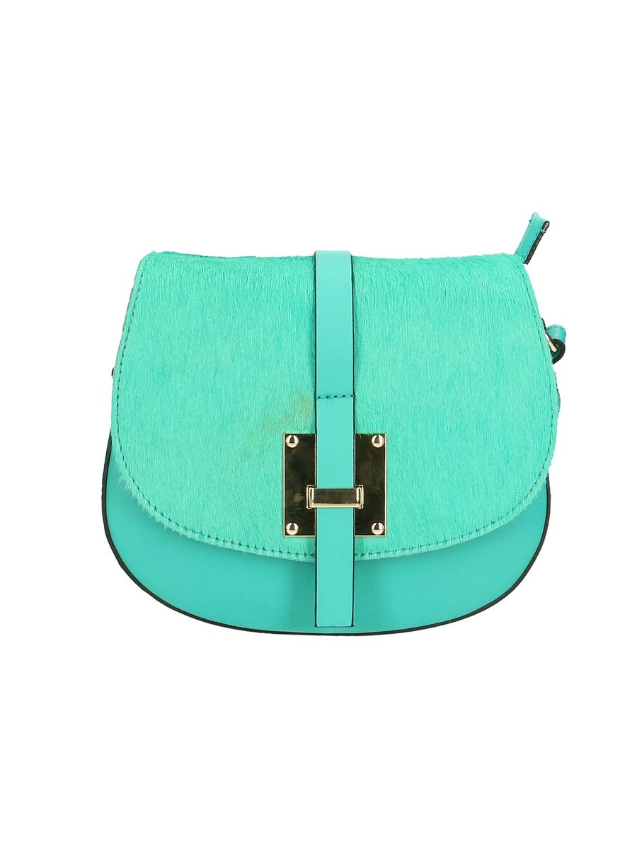 Satteltasche mit Klappe aus Kalbshaar