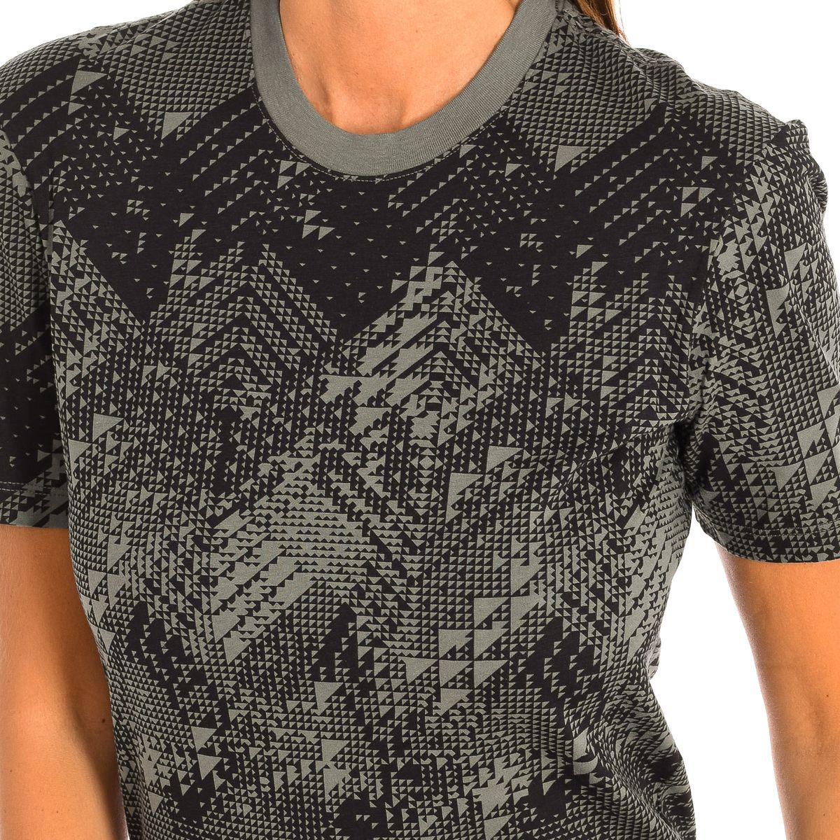 Sport-T-Shirt mit geometrischem Print