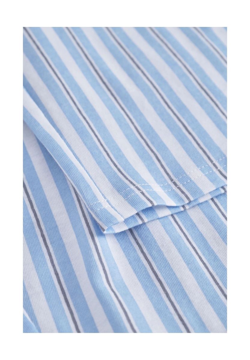 Gestreifte Baumwoll-Freizeithose mit Taschen