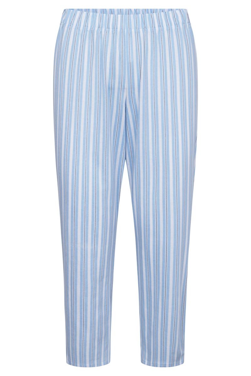 Gestreifte Baumwoll-Freizeithose mit Taschen