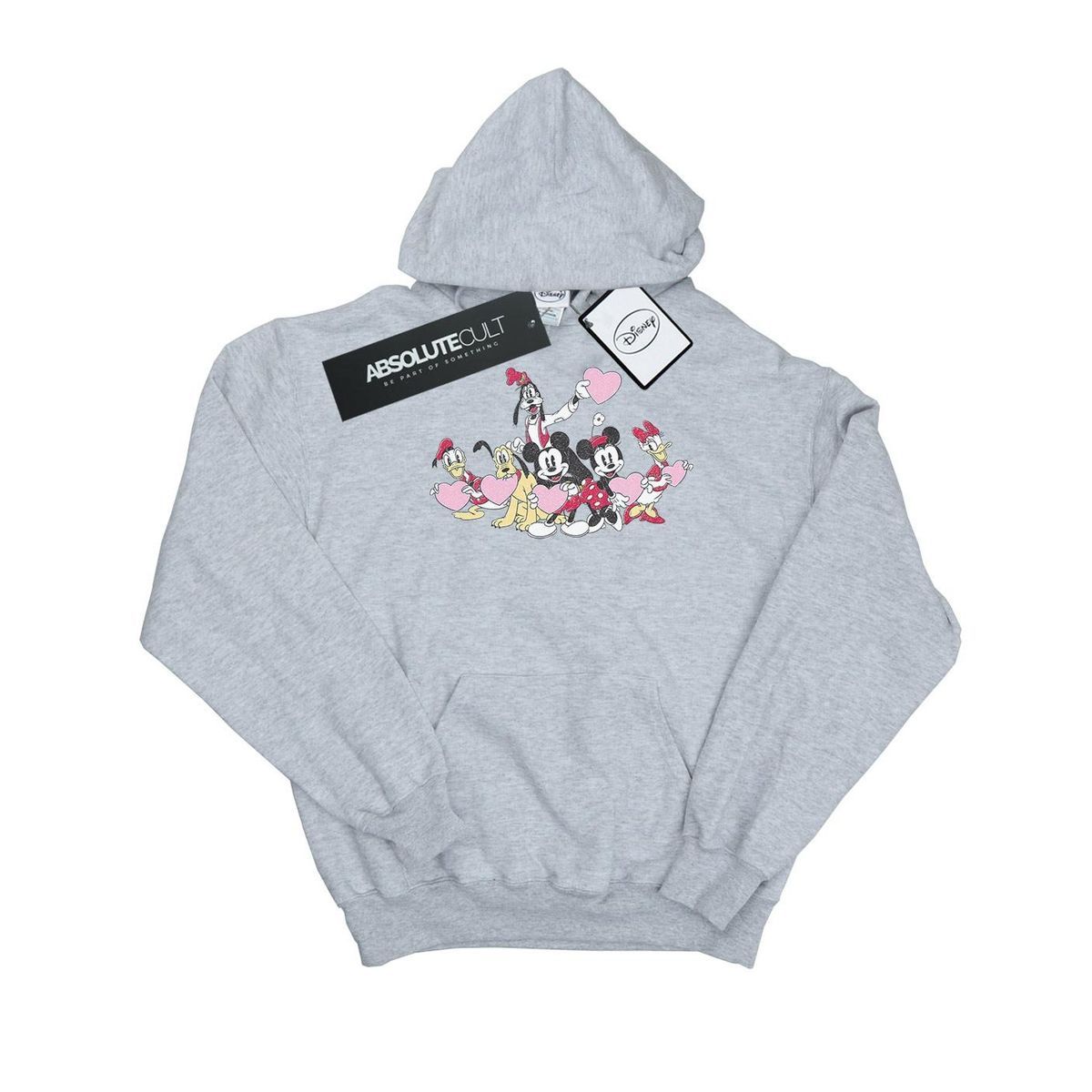 Disney - "Mickey Mouse Love Friends" Kapuzenpullover für Herren (Grau)