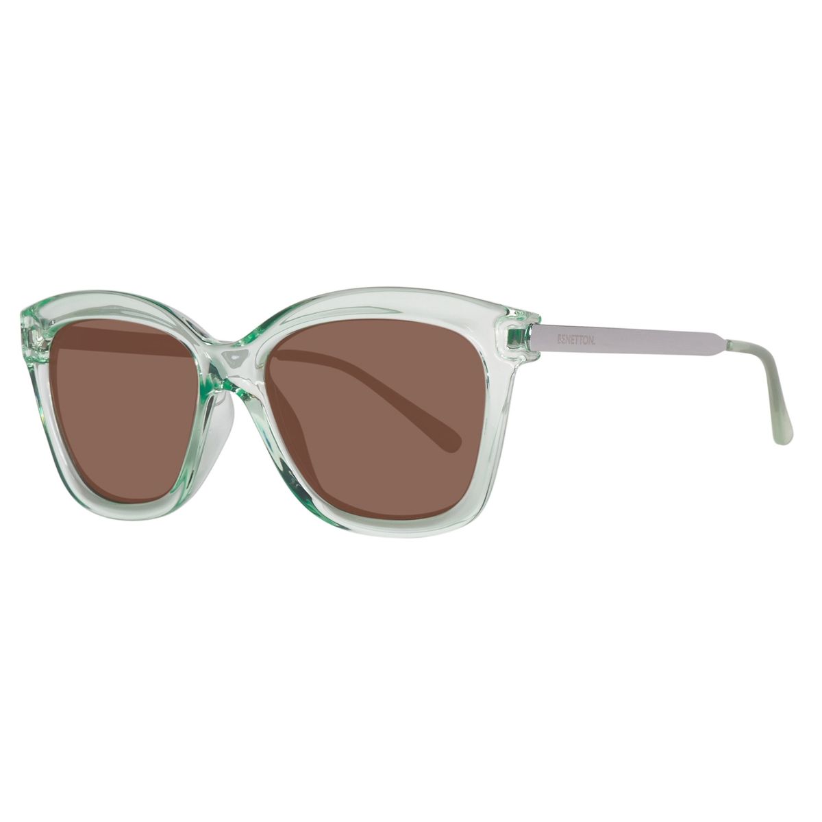 Durchscheinende grüne Sonnenbrille mit quadratischem Rahmen