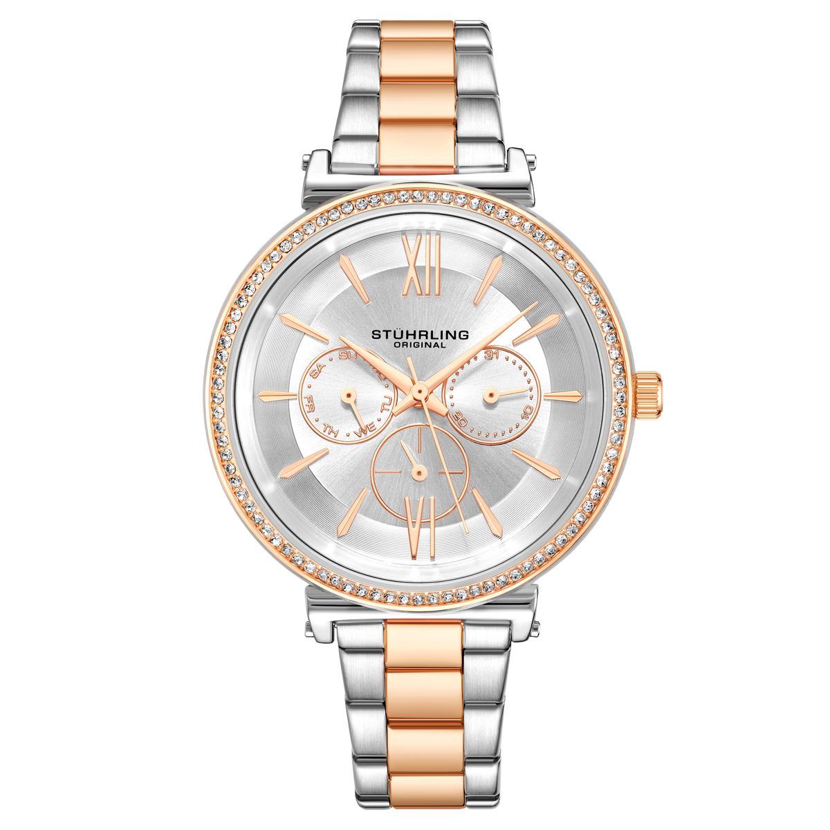 Elegante zweifarbige Multifunktionsuhr
