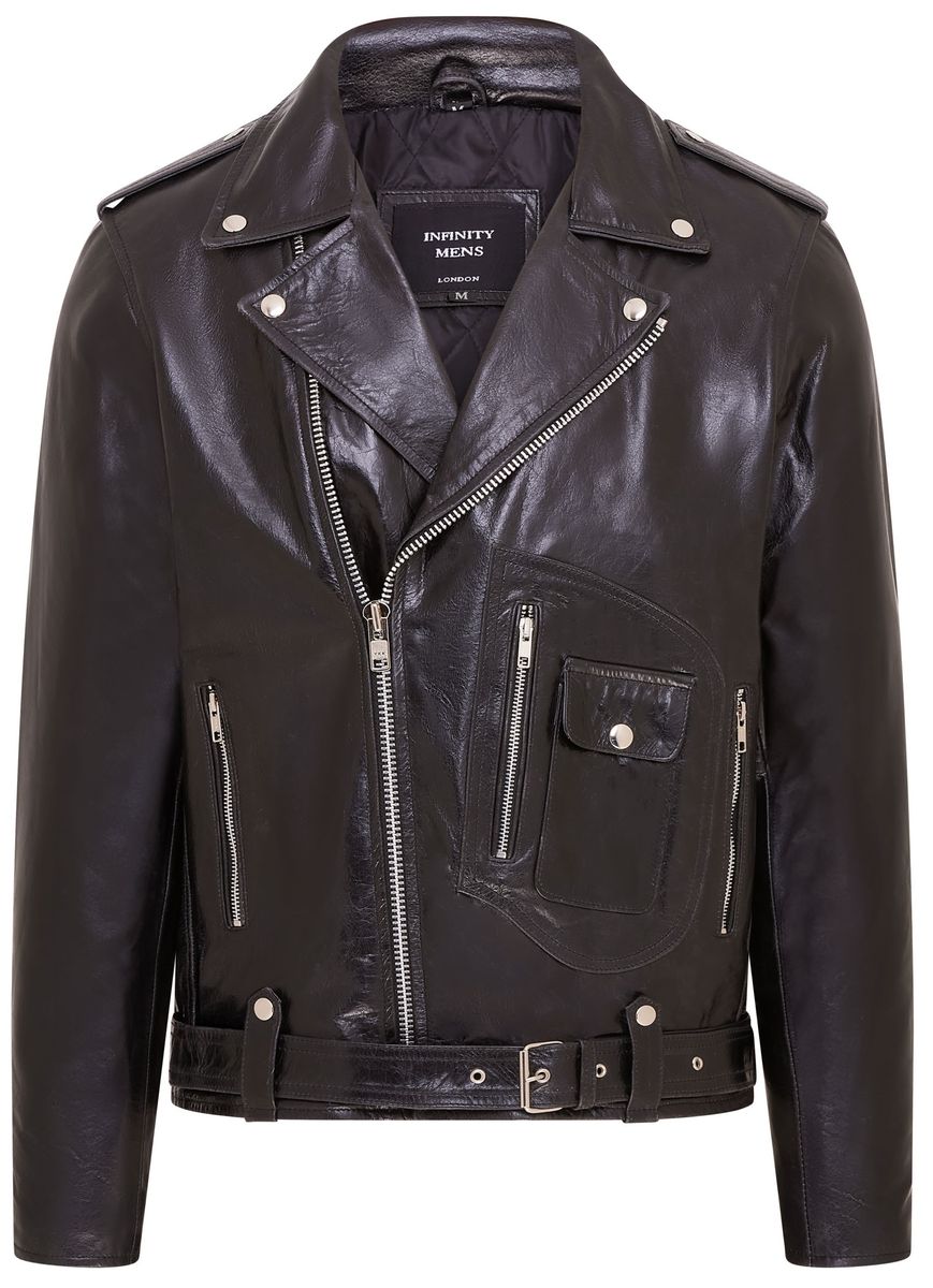 Herren Leder Brando Bikerjacke