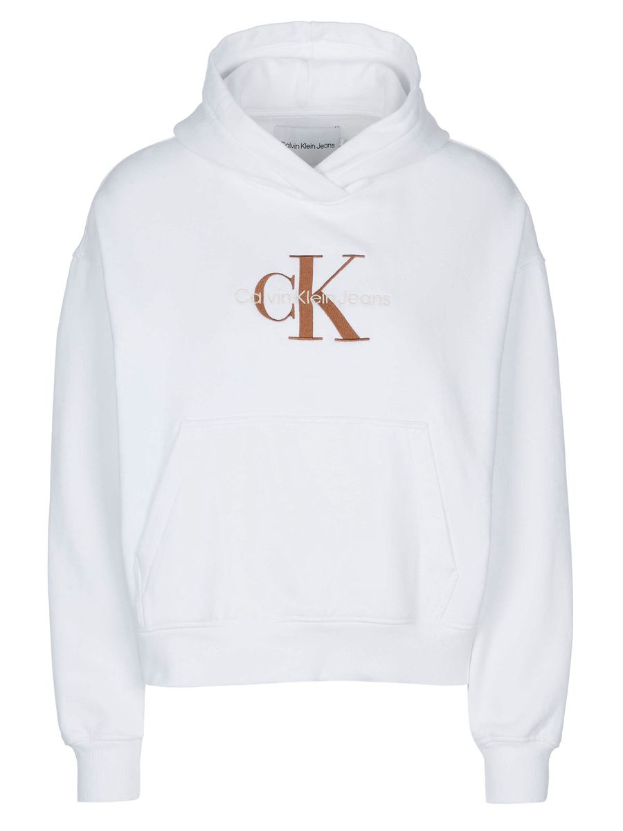 Damen Baumwollmischung Logo Kapuzenpullover