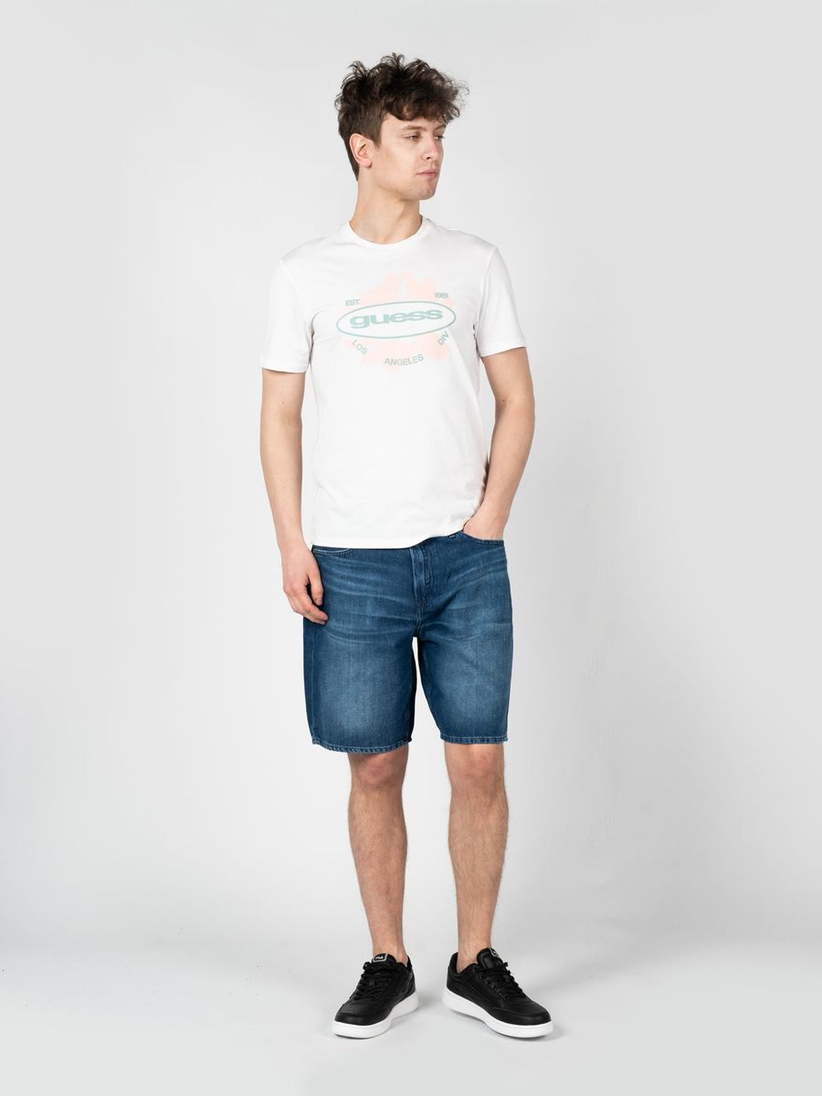 Grafik-Logo Baumwoll-T-Shirt