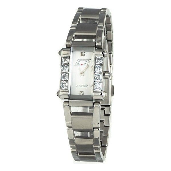 Damen Silberfarbene Edelstahl Uhr