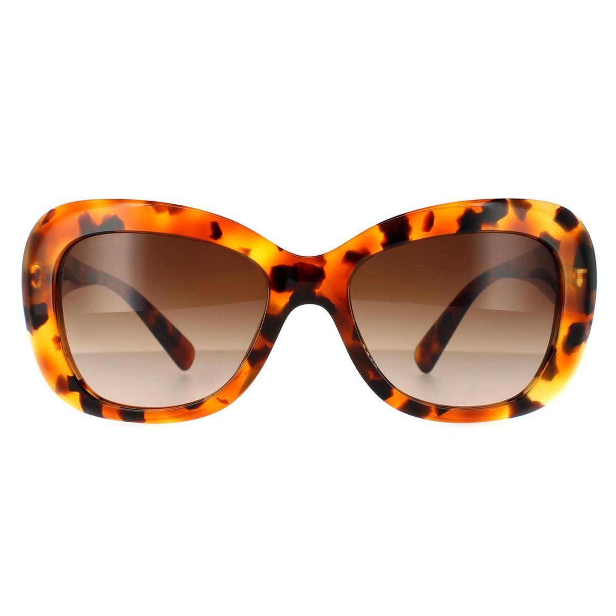 Übergroße havannafarbene rechteckige Sonnenbrille
