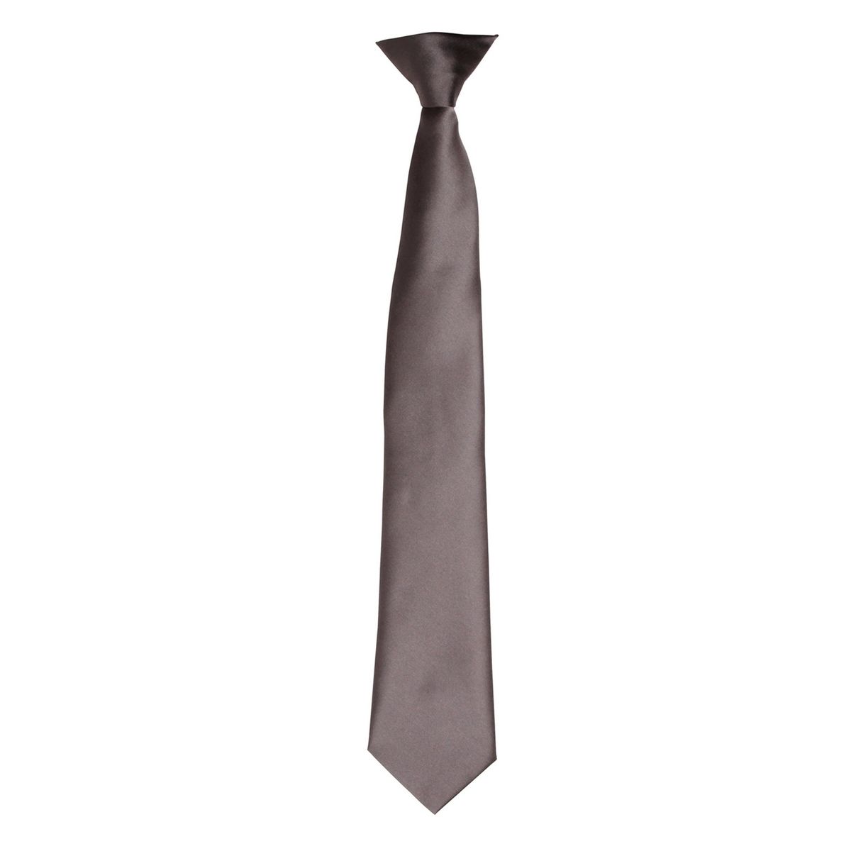 Herren Dunkelgraue Clip-on Krawatte