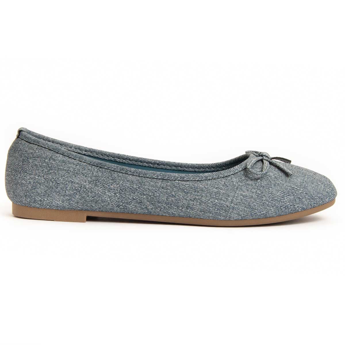 Ballerinas in Jeansoptik mit Schleife