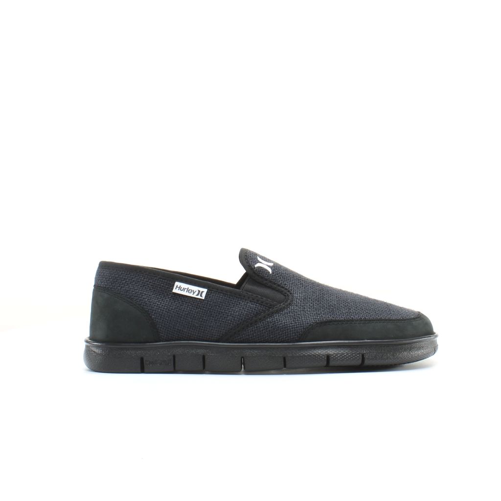 Schwarze gewebte Herren-Slipper