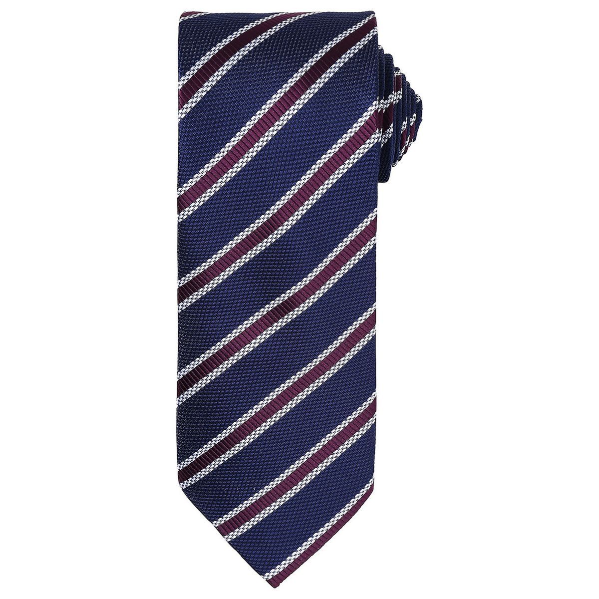 Premier - Krawatte für Herren (Marineblau/Aubergine)