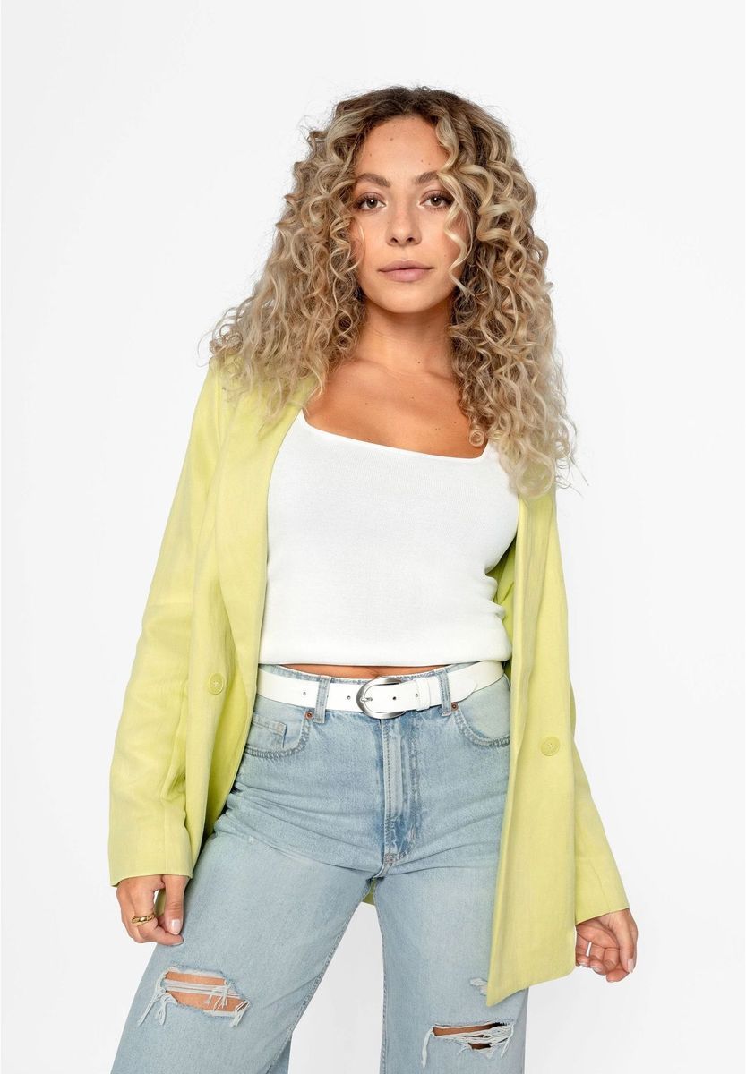 Klassischer weißer Ledergürtel für Damen