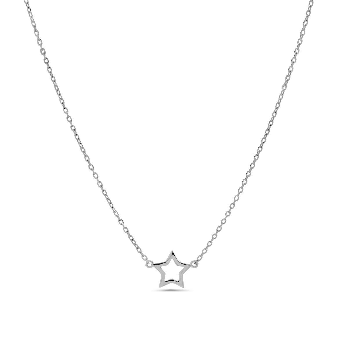 Zarte Halskette aus Sterlingsilber mit Stern