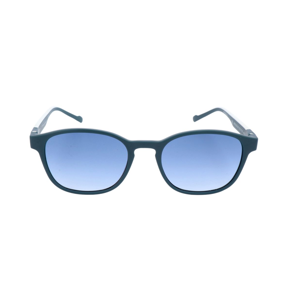 Runde Sonnenbrille mit blauem Farbverlauf
