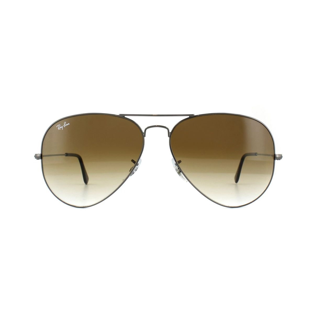 Klassische Aviator Sonnenbrille Braun Farbverlauf