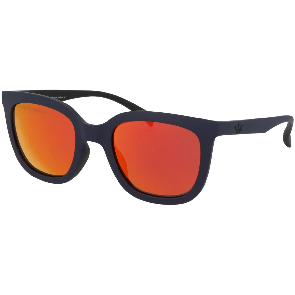 Quadratische Sonnenbrille mit roten Gläsern